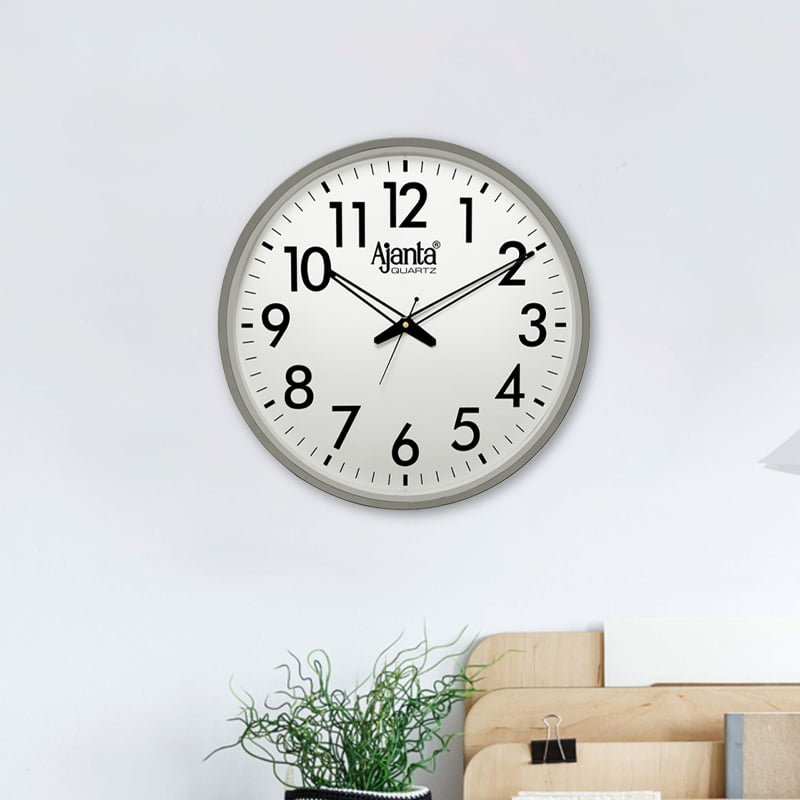 Office Wall Clock -467-White Ajanta Orpat - Indic Brands