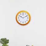 wall clock designer clock 2967 orange 1