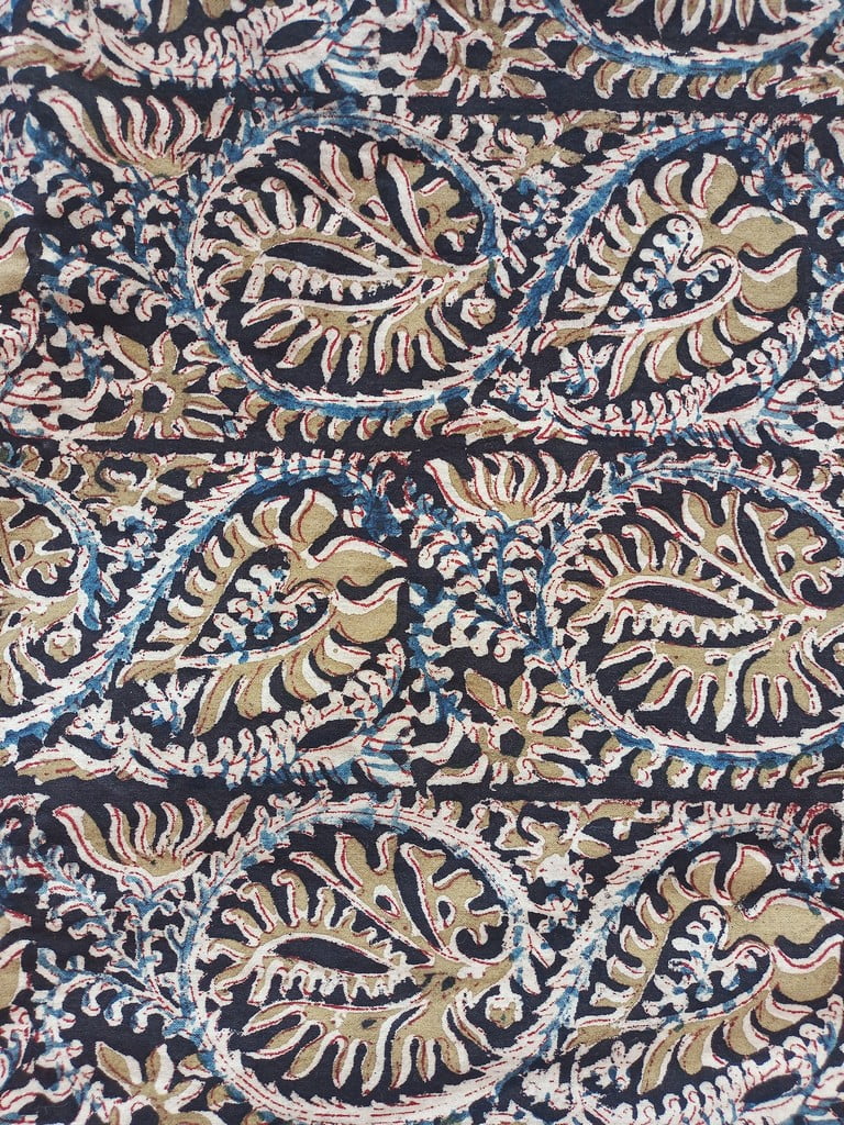 Block Print with Natural Dyes (floral print) - Indic Brands