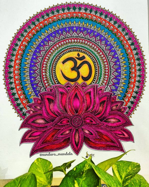 Om on Lotus Mandala
