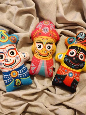 Jagannath Dolls, Baldev Shubhadra Set of Dolls, Indian Soft Toy, Indian Dolls, Hindu Dolls, Hindu Mythology dolls