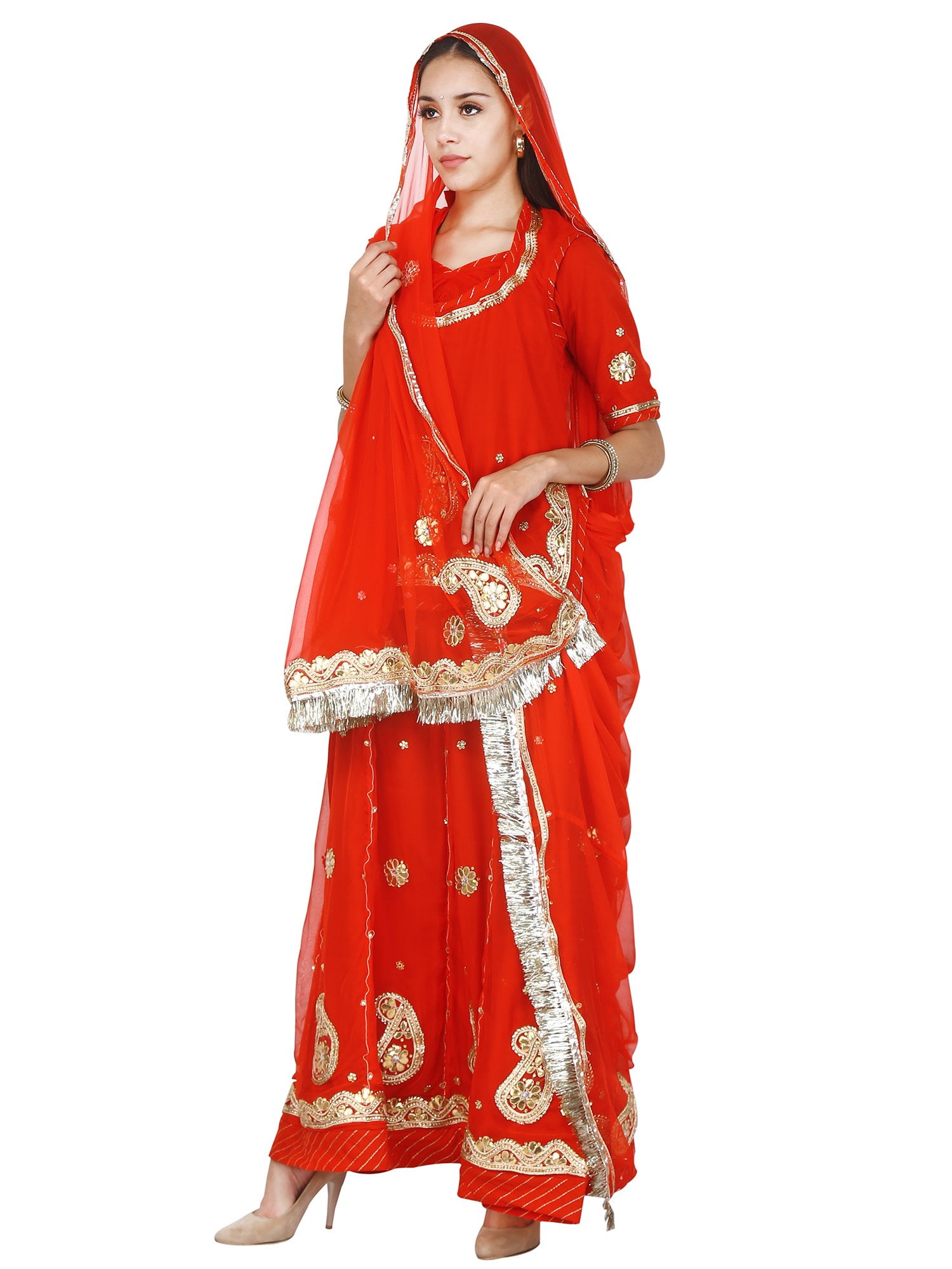 Rajputi dress best sale red colour