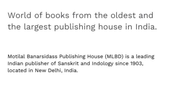 Motilal Banarsidass Publishing House