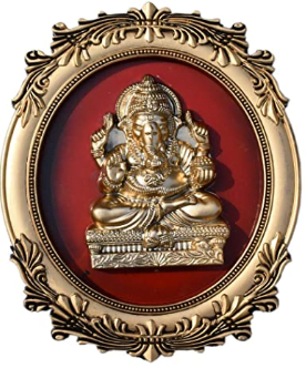 Lord Ganesha/God Ganesh/Ganeshji Hard Plastic Wall Hanging Photo Frame (13L X 10H) inch