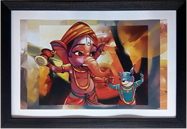 Lord Ganesha/Ganesh Ji/GOD of Luck/Ganpati Photo Frame (49 cm x 34 cm x 1 cm)