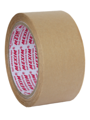 Ecosattva Water Activated Kraft Paper Tape | Brown Plain | 48 mm x 50 mtrs x 6 Rolls, Provides Tamer Proof Application
