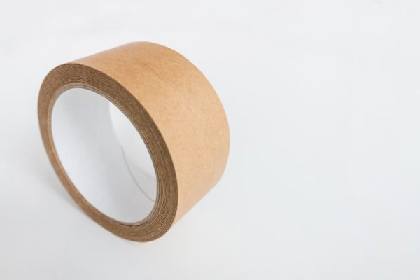 Ecosattva Self Adhesive Eco-Friendly Kraft Paper Tape | 48 mm x 50 meters x 6 Rolls, Easy to Apply, Used for box Packaging